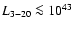 $L_{3-20}\la 10^{43}$