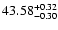 $\rm 43.58_{-0.30}^{+0.32}$