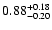 $\rm0.88_{-0.20}^{+0.18}$