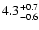 $\rm 4.3_{-0.6}^{+0.7}$