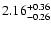 $\rm 2.16_{-0.26}^{+0.36}$