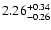 $\rm 2.26_{-0.26}^{+0.34}$