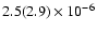 $2.5(2.9)\times 10^{-6}$