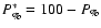$P^*_{\%}=100-P_{\%}$
