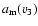 $a_{\rm m}(v_3)$