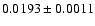 $0.0193\pm0.0011$