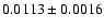 $0.0113\pm0.0016$