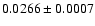 $0.0266\pm0.0007$