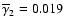 $\overline \gamma_2=0.019$