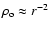 $\rho_{\rm o}\approx r^{-2}$