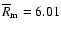 $\overline R_{\rm m}=6.01$