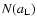 $N(a_{\rm L})$