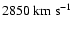 $2850~\rm km~s^{-1}$