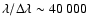 $\lambda / \Delta\lambda \sim 40~000$