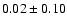 $0.02 \pm 0.10$