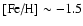 $\mbox{[Fe/H]} \sim -1.5$