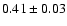 $0.41\pm 0.03$