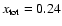 $x_{\rm tot} = 0.24$