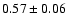 $0.57\pm 0.06$