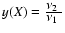 $y(X)={\mbox{$\nu_{2}$ }\over \mbox{$\nu_{1}$ }}$