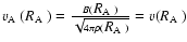 $\mbox{$v_{\rm A}$ }(\mbox{$R_{\rm A}$ })={B(\mbox{$R_{\rm A}$ })\over \sqrt{4\pi\rho(\mbox{$R_{\rm A}$ })}} = v(\mbox{$R_{\rm A}$ })$