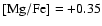 $\rm [Mg/Fe] = +0.35$