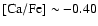 $\rm [Ca/Fe]\sim -0.40$
