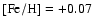 $\rm [Fe/H]=+0.07$
