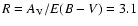 $R
= A_{\rm V}/E(B-V) = 3.1$