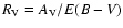 $R_{\rm V} = A_{\rm V}/E(B-V)$