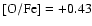 $\rm [O/Fe] = +0.43$