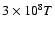 $3\times 10^8 T$