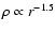 $\rho \propto r^{-1.5}$