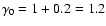 $\gamma_0=1+0.2=1.2$