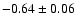 $ -0.64 \pm 0.06$