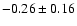 $ -0.26 \pm 0.16$