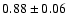 $ 0.88 \pm 0.06$