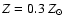 $Z = 0.3~Z_\odot$