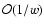 $\mathcal{O} (1/w)$