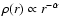 $\rho(r) \propto
r^{-\alpha}$