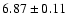 $6.87\pm0.11$