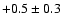 $+0.5\pm0.3$