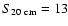 $S_{\rm 20~cm}=13$