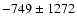 $-749\pm1272$