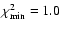 $\chi^2_{\rm min}=1.0$