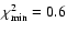 $\chi^2_{\rm min}=0.6$