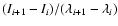 $(I_{i+1}-I_i)/(\lambda_{i+1}-\lambda_i)$