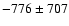 $-776\pm707$