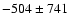$-504\pm741$