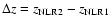 $\Delta z= z_{\rm NLR2}-z_{\rm NLR1}$